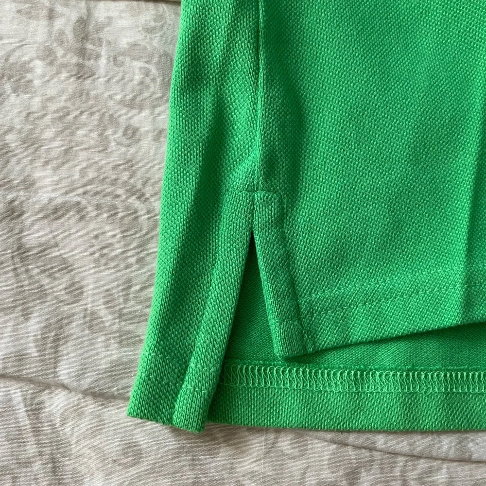 Ralph Lauren Kids Girls Size XL(16) Bright Green Polo Shirt with Pink Pony Logo